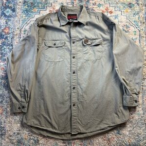 Wrangler Riggs Green Workwear Button-up Shirt Size XXL